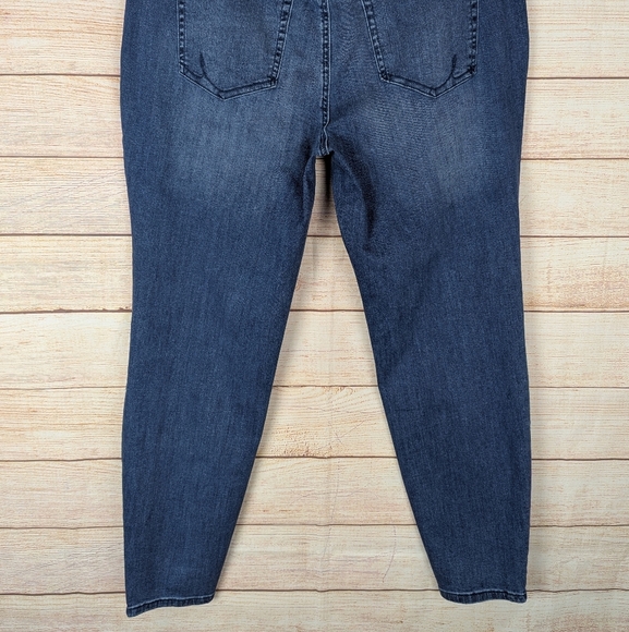 Inc Plus Size 20W Skinny Leg Tummy Control Embellished Blue Stretchy Jeans - Picture 12 of 13